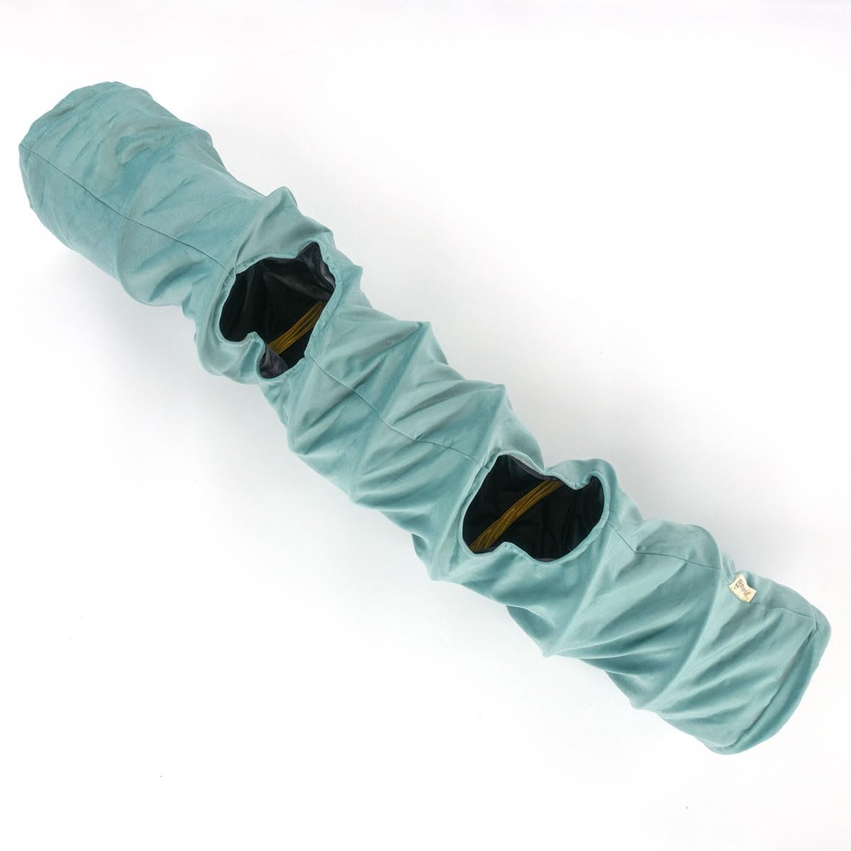 Velvet Fabric - Foldable/Collapsible - 140x25 cm (55.12x9.84 Inches) Cat Tunnel (Baby Blue)