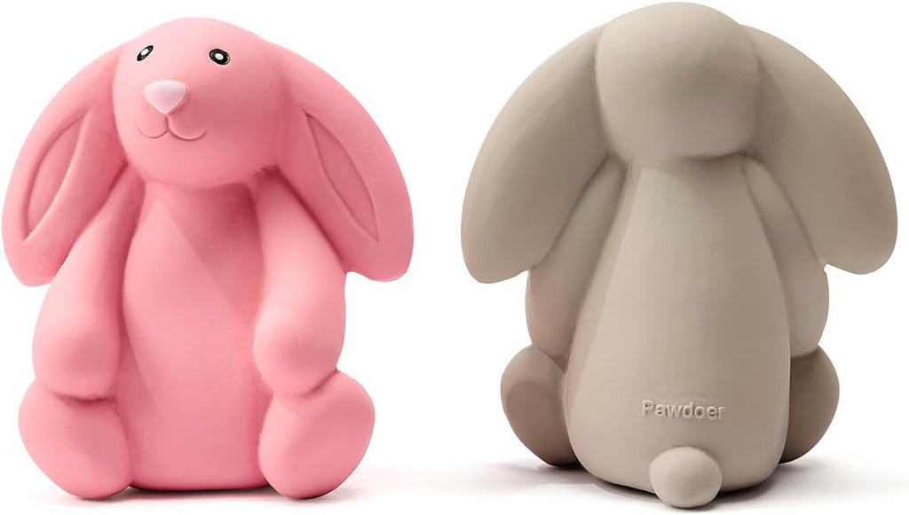 Squeaky Dog Toys for Medium Dogs, Soft Latex Bunny Squeaky Dog Ball, Cute Funny Squeak Rabbit Pet Toys