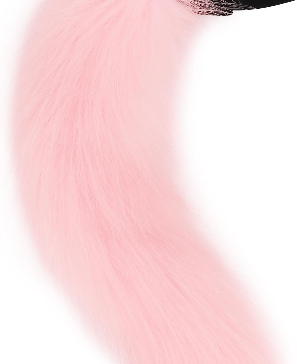 COSYEARS Animal Cat Wolf Fox Dog Faux Fur Tail for Halloween Party Cosplay Costume Accessories Pinkwhite