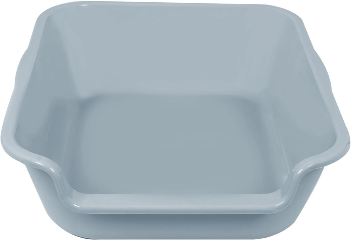 Extra Large Low Entry ABS Cat Litter Box, Grey, 20" L x 15.5" W, 1 Pack | Durable low entry litter box, non-stick, odor-free, ideal for seniors, kittens, rabbits, large cats and multi-pet homes.
