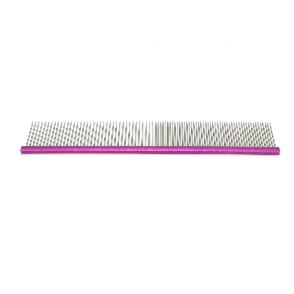 Greyhound Comb For Dogs, Metal Dog Comb Dog Combs with Rounded Ends Dog Comb Cat Comb For Removing and Knots Grooming Tool For Long Short Haired Dog (Purple 19cm/7.5in)