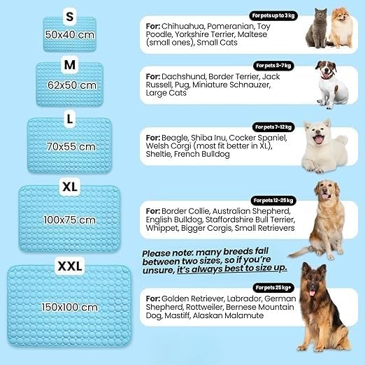 Pet Cooling Mat, ICY nap Dog mat, Portable Washable Ice Silk Cooling Pad for Dogs Cats, Breathable Foldable Mat for Large Small Dogs, Summer Cool Mat for Kennel Floor Car Sofa(Pink,X-Large)