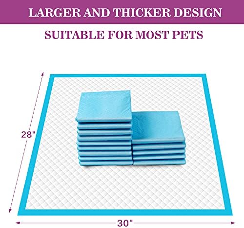 IMMCUTE Large Dog Pee Pads 28"x30"-50 Count | Large Puppy Pee Training Pads Super Absorbent & Leak-Proof | Disposable Pet Piddle and Potty Pads for Puppies | Dogs | Doggie (Pack of 2)