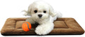 Dog Crate Pad Washable Dog Bed for Crate Small Cozy Mat 22-Inch Brown