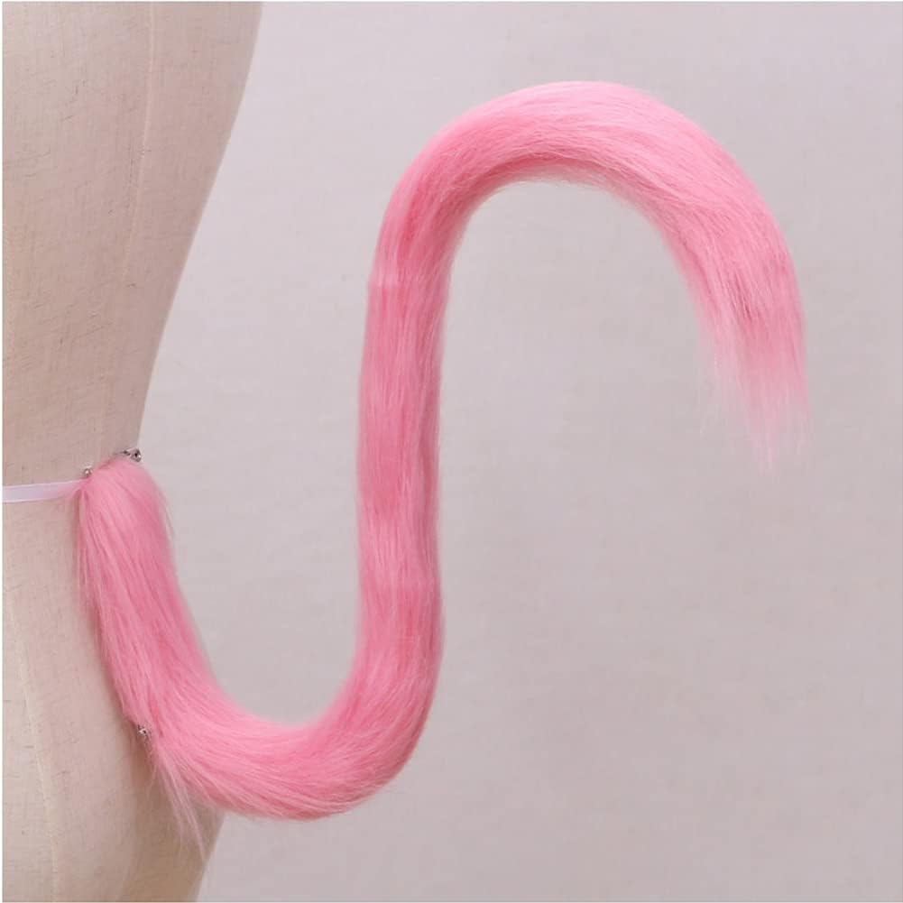 Cat Tail Cosplay 31.5" Long Plush Animal Tail for Halloween Party Fancy Dress Costume Accessories