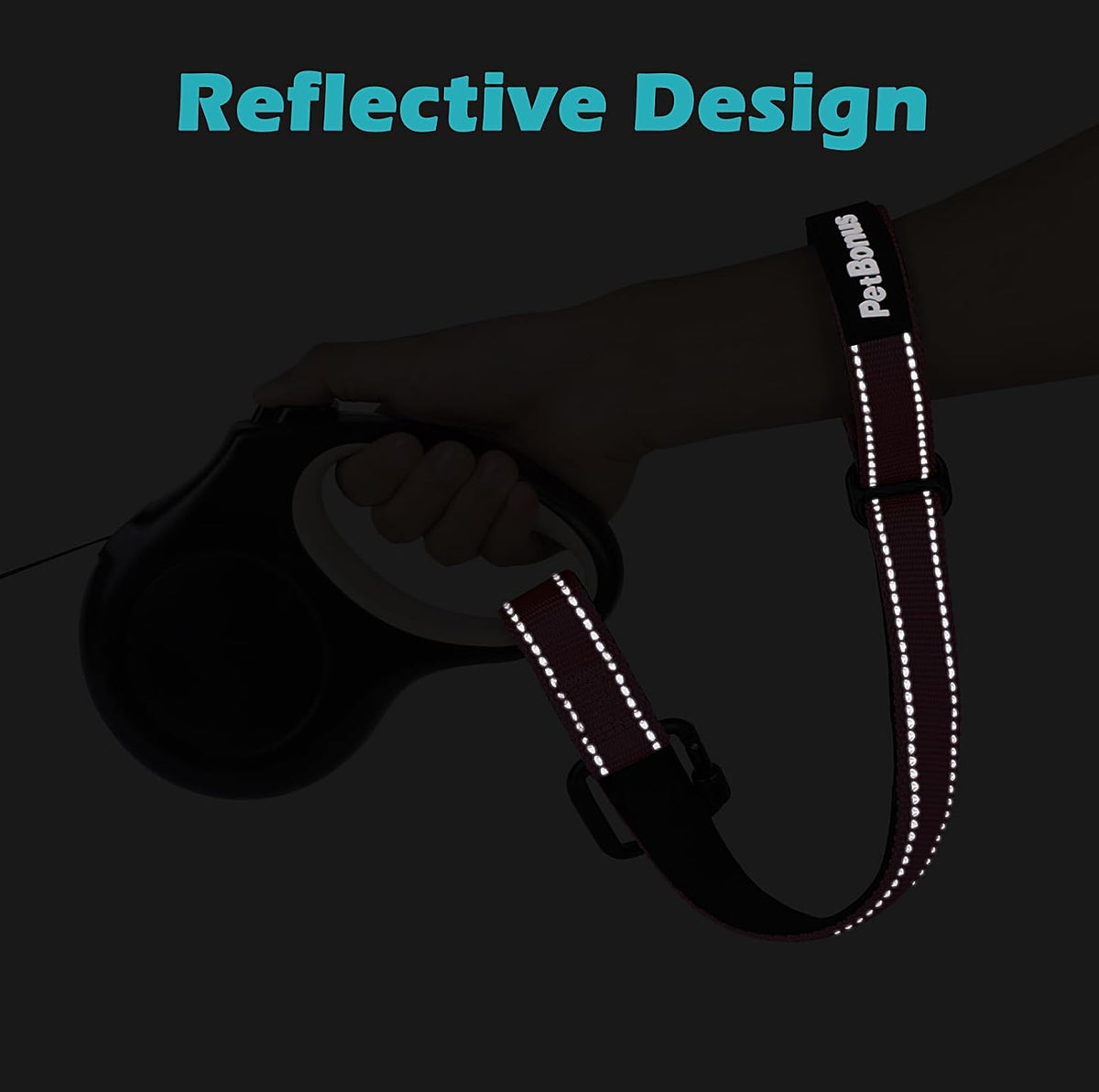 PetBonus Dog Leash Wrist Strap with Lockable Clip for Dog Retractable Leash