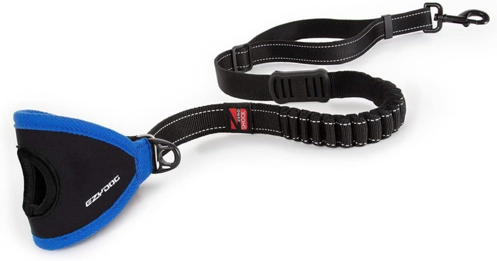 EzyDog Handy 48 Bungee Dog Leash, 48" Hand Free Glove Running Leash - Black