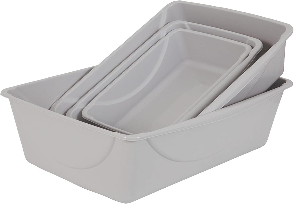 Petmate Open Cat Litter Box, Blue Mesa and Mouse Grey, Medium