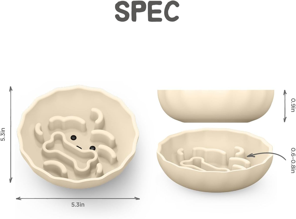 Slow Feeder Dog Bowls Made of Premium Food-Grade Silicone