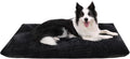 KSIIA Washable Dog Crate Bed Kennel Mat for Large Dogs,35 x 23 Inch, Black
