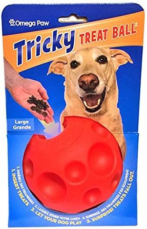 Omega Paw Authentic Tricky Treat Ball - Orange, Medium (3.5") (Pack of 6)