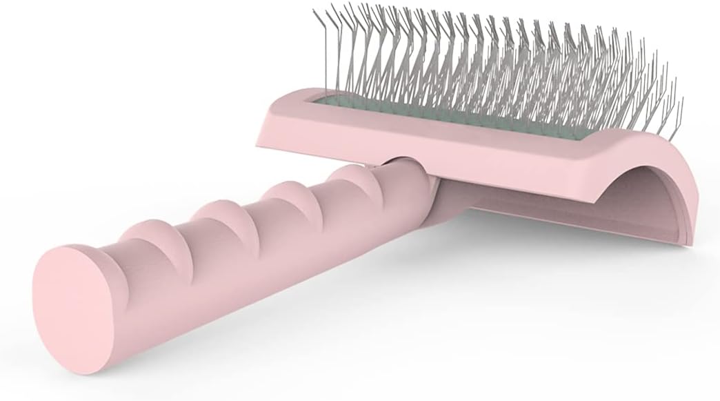 Dog Slicker Brush for Poodles Doodles Fluffy Deshedding Loose Hair. | Super Dense Soft Slicker Brush for Dogs,Grooming Brush for Matted Long Thick Curly Fur,Fluff Shedding Tangles Knots.25mm. 