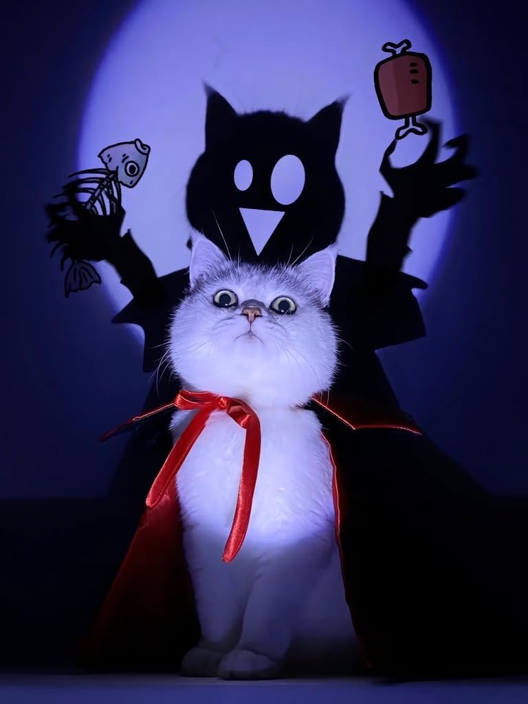 FOIMAS Dog Cat Halloween Costume,Vampire Devil Cape Cloak Pet Costume for Cats Dogs Halloween Costume Party Supply