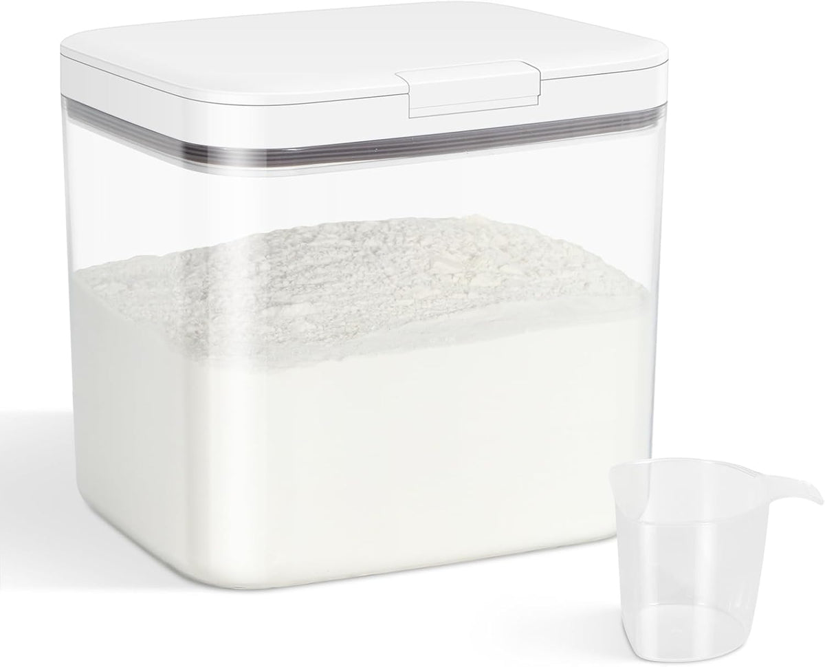 4.75 Qt Rice Flour Container Dog Food Storage Holder with Flip-up Lid Scoop
