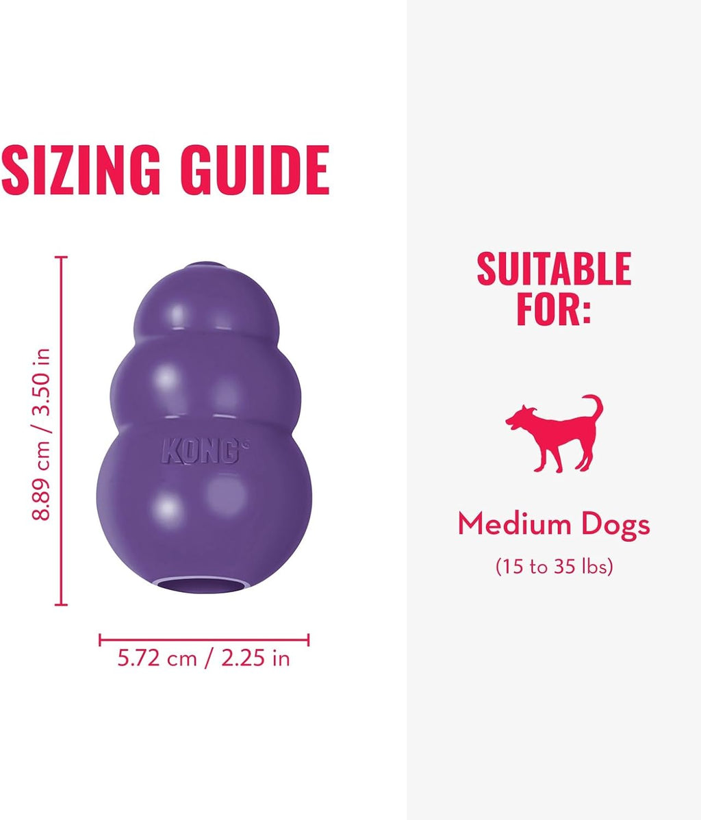 KONG Senior, Gentle Natural Rubber Stuffable Dog Toy, for Medium Dogs