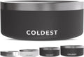 Coldest Dog Bowl - Anti Rust Metal, Non Slip, 3 Layers Insulated Stainless Steel Dog Bowls - Spill Proof & Heavy Duty - Water Bowl for Dogs, Cats & Pets, Dish Washer Safe (100 oz, Stealth Black) 
