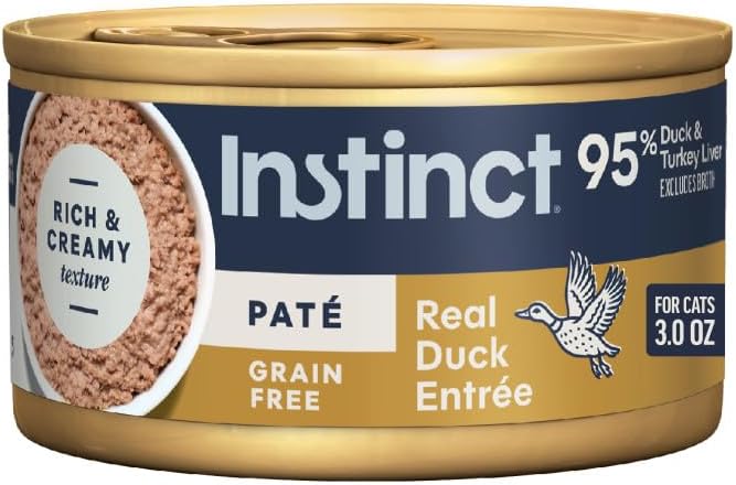 Instinct Original Pate Wet Cat Food, Grain Free Recipe - Real Duck, 3 oz. Cans (Pack of 24)