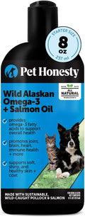 Pet Honesty Vet Recommended Salmon Oil for Dogs and Cats, 8oz