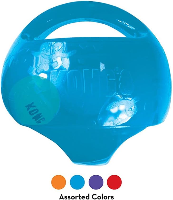 KONG Jumbler Ball, Interactive Fetch Toy, for Medium/Large Dogs, Assorted | Interactive Fetch Toy with a Tennis Ball Inside, Great for Engaging Dog & Puppy Playtime, Color May Vary