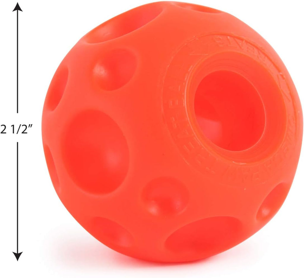 Omega Paw Authentic Tricky Treat Ball - Orange, Medium (3.5") (Pack of 6)