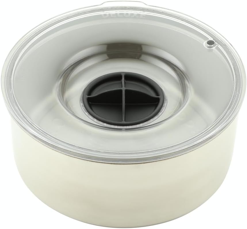 Stainless Steel Dripless Water Bowl with Tritan Plastic Lid, Holds 1 Gal, Reduces Spills & Trails Up to 85%+, Water Bowl for Giant Breed Dogs (86-130 lbs), The Original Slobber Stopper 