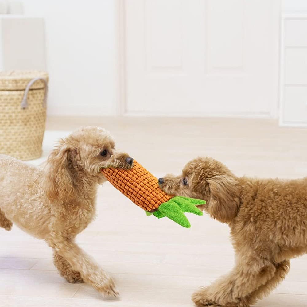 AWOOF Pet Snuffle Mat for Dogs, Interactive Feed Game for Boredom, Encourages Natural Foraging Skills for Cats Dogs Bowl Travel Use, Dog Treat Dispenser Indoor Outdoor Stress Relief (Orange)