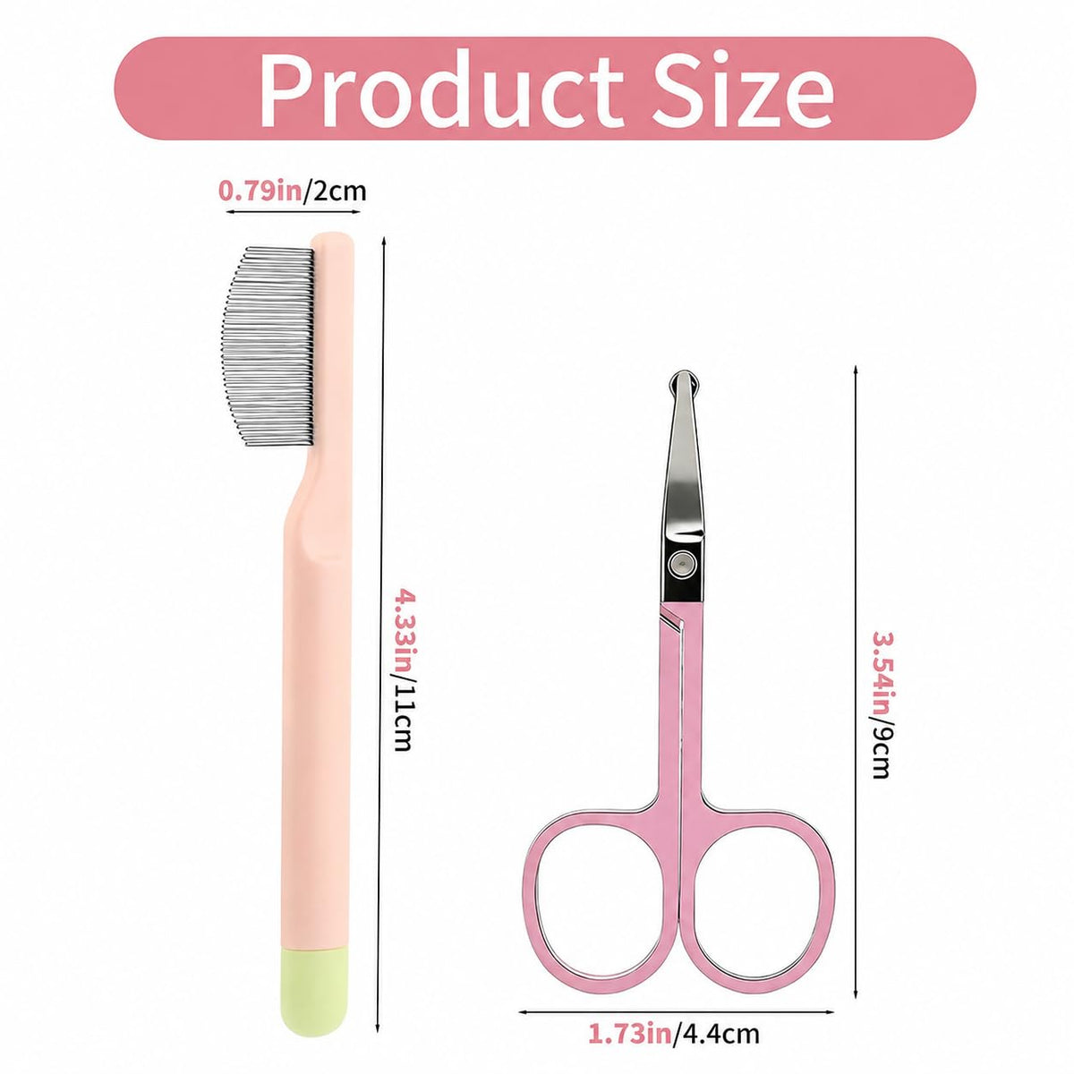 Pet Facial Grooming Comb Set, Stainless Steel Pet Eye Comb