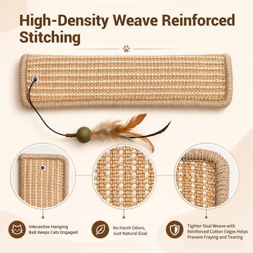 (2-Pack) Catnip Kicker Toys for Indoor Cats, Refillable with Silvervine Blend Refills, Each Toy Includes Sisal Ball & Catnip Ball, Durable Chew Toy for Aggressive Cats