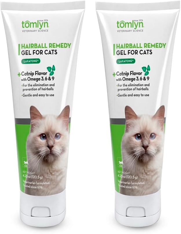 Tomlyn Laxatone, Catnip Hairball Gel for Cats, 2 Pack