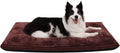 KSIIA Washable Dog Crate Bed Kennel Mat for Large Dogs,35 x 23 Inch, Brown