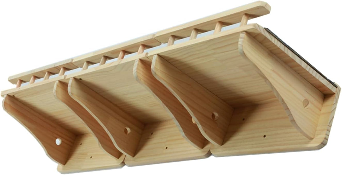 SHENGOCASE 47.2" x 11.8" Natural Wood Wall Mounted Cat Shelves