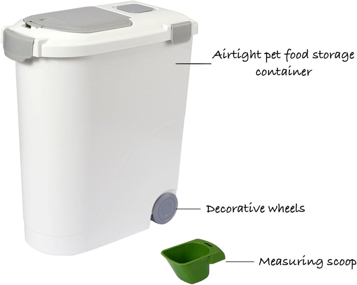 Airtight Pet Food Storage Container, Holds 30 Lbs