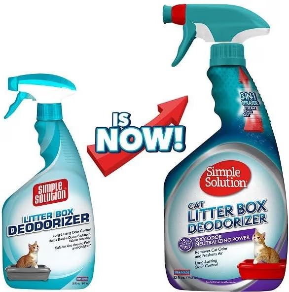 Simple Solution Cat Litter Deodorizer, Litter Box Odor Eliminator, 32oz