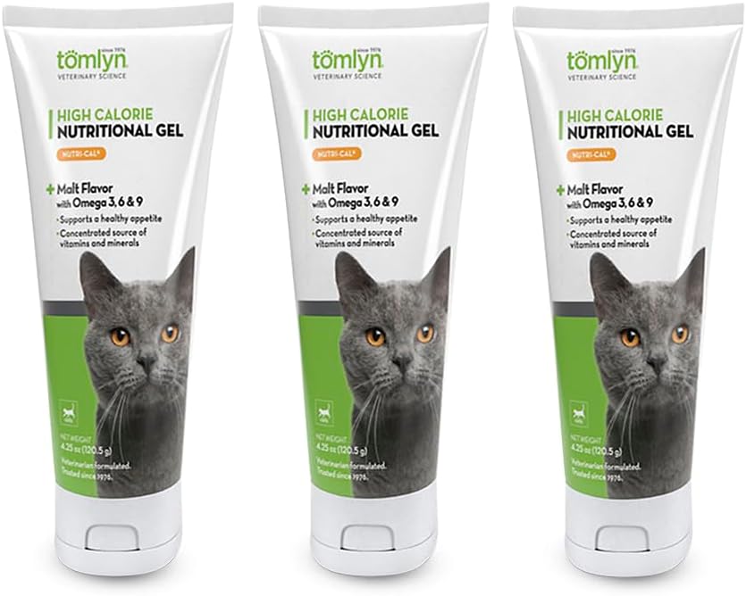 Tomlyn Nutri-Cal High Calorie Gel for Cats, Adult Cat, 4.25 oz (Pack of 3)
