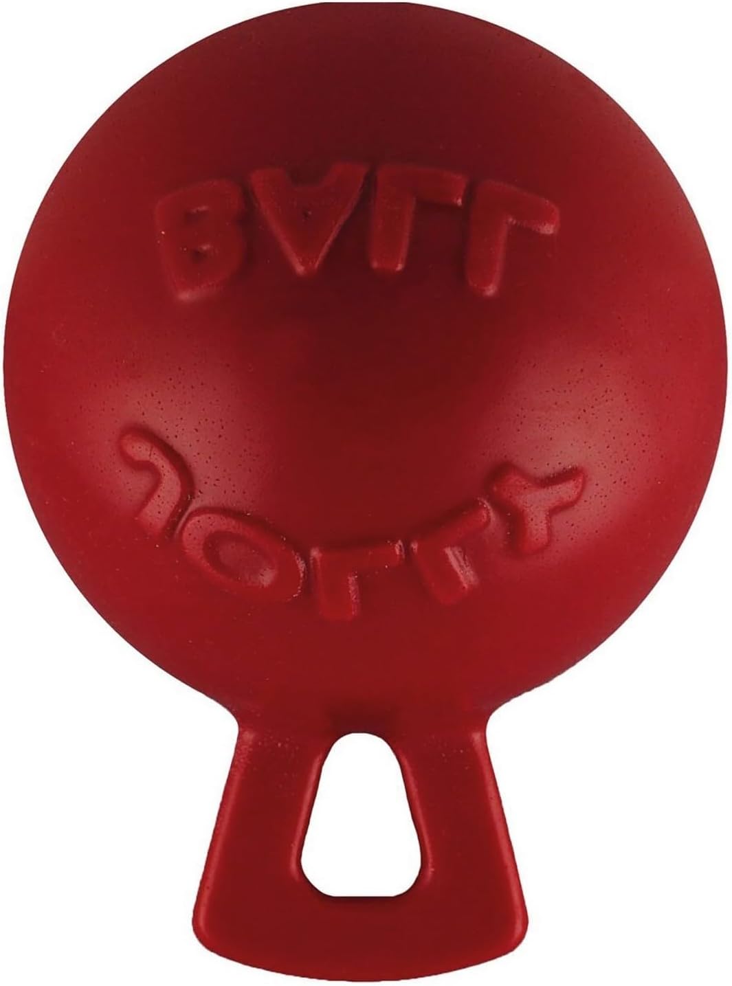Jolly Pets Tug-n-Toss Heavy Duty Dog Toy Ball with Handle, 4.5 Inches/Small, Orange