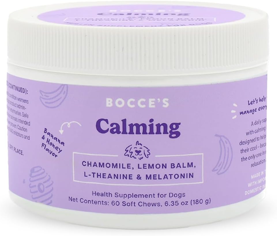 Bocce's Bakery Calming Supplement Chews, Banana & Honey Flavor (60 ct)