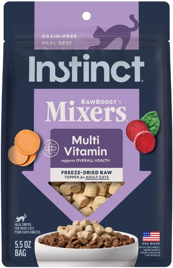 Instinct Freeze Dried Mixers, Cat Food Toppers, Multivitamin Adults, 5.5 oz
