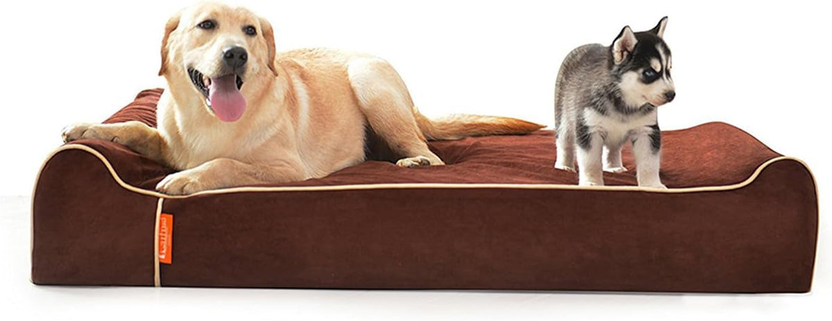 Laifug Orthopedic Dog Bed, Chocolate 50''x36''x10'', Memory Foam