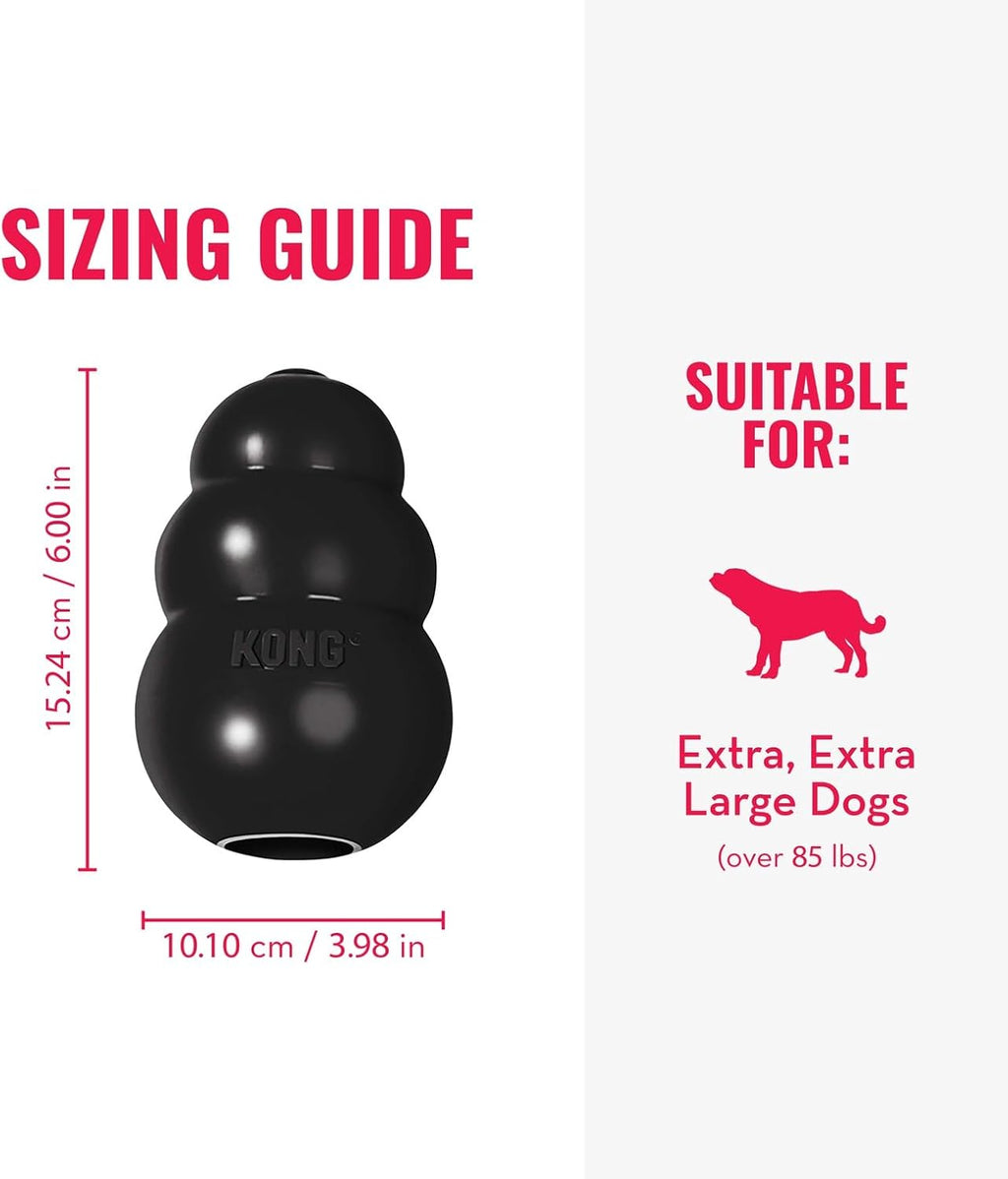 KONG Extreme Dog Toy, Durable Natural Rubber Chew, for XX-Large Dogs | Treat-Filling Chew & Fetch Toy with Erratic Bounce, Made from KONG's Most Durable Natural Rubber for Power Chewers