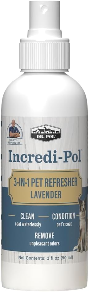 Dr. Pol 3-in-1 Waterless Pet Spray Odor Eliminator, Dog, Cat, Lavender