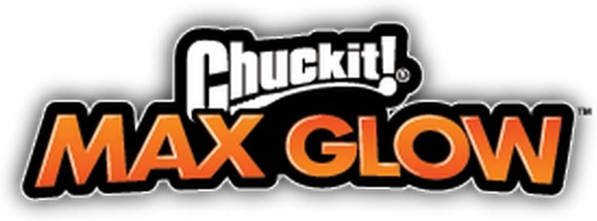 Chuckit! Max Glow Bouncy Ball, Glowin the Dark, XL 3.5in | Photoluminescent Rubber Ball Recharges Fast Under Any Bright Light for Nighttime Fetch, Launcher Compatible