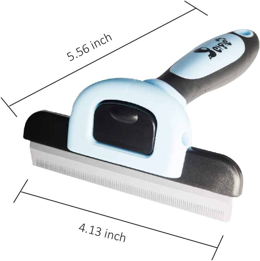 Effective Deshedding Brush and Large Dog Comb - Professional Grooming Tools for Dogs and Cats to Reduce Undercoat Shedding 