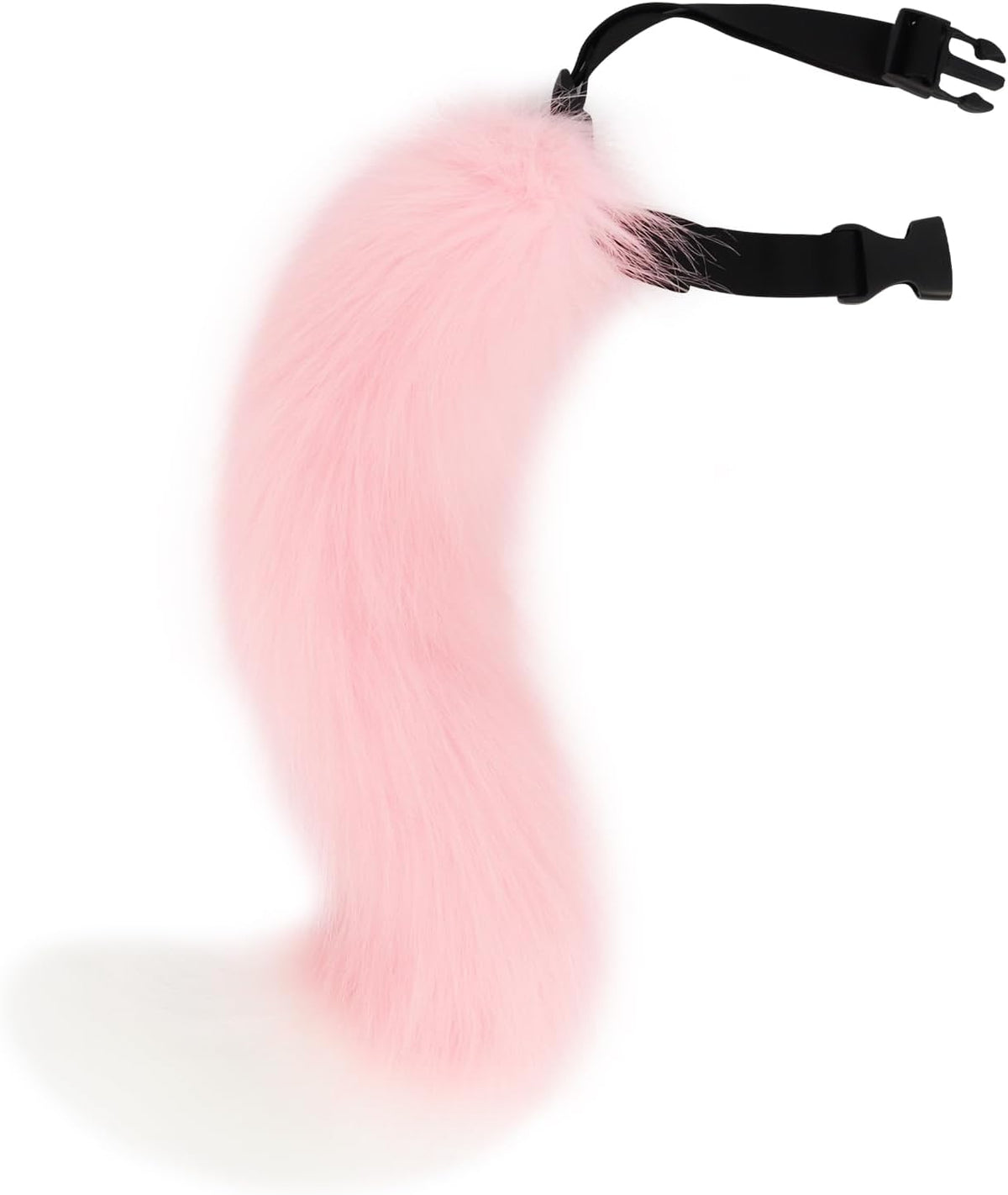 COSYEARS Animal Cat Wolf Fox Dog Faux Fur Tail for Halloween Party Cosplay Costume Accessories Pinkwhite