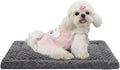 Exsnugy Washable Dog Bed Mat Medium Size Fluffy Pet Crate Pad 21x13