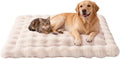 SOMAHE Plush Dog Bed Mat, Machine Washable, X-Large 47x35 Milky White