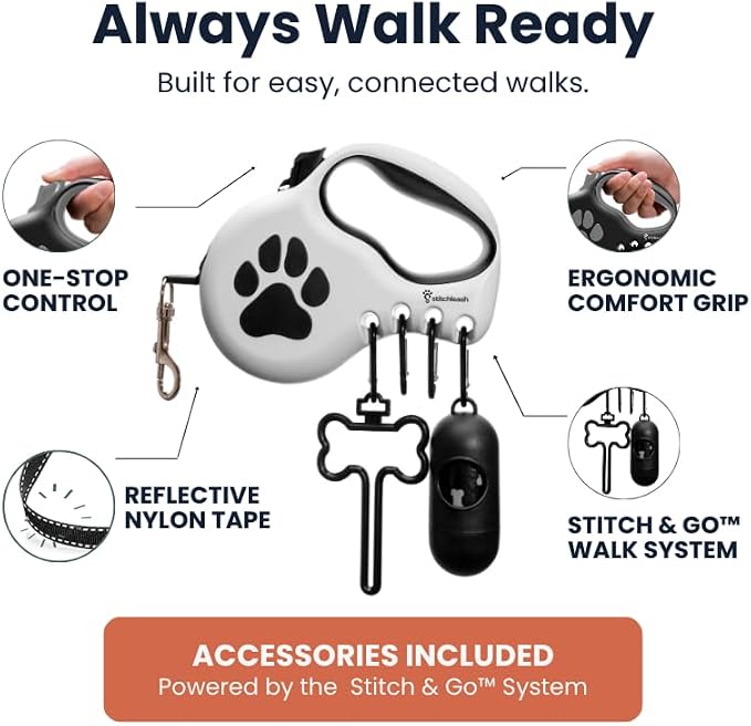 Award-Winning Modular Retractable Dog Leash for Large Dogs