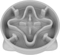 Slow Feeder Dog Bowls Medium Breed, Dog Food Bowl Medium Anti-Choking Bloat Stop Puzzle Healthy Eating Bowl (Gray, 2 Cup)