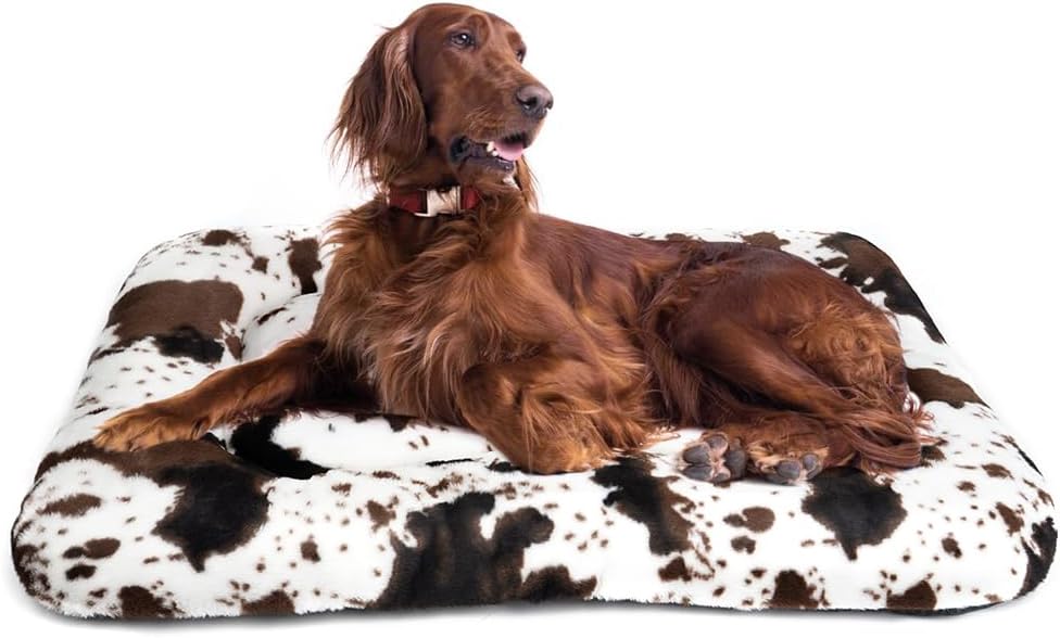 Crate Pad Soft Dog Bed Mat - Anti Slip Kennel Pad for Large Dogs