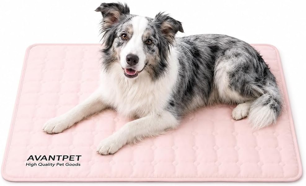 Non-Toxic Gel Cooling Mat for Dogs Medium 23.6x19.7 in, Candy Pink