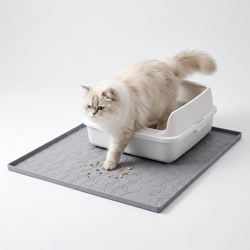 2 Pack Anti-Slip Licking Mat, Pet Food Mat Waterproof Puppy Feeding Mat, Slow Feeder Dog/Cat Bowl, Cat Licking Mat to Relieve Anxiety with Raised Edges (Pink+Purple)（6"×6"） (Grey)